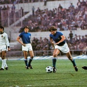 Detalj sa utakmice Italija - Jugoslavija 3:0, odigrane 25. septembra 1976. godine